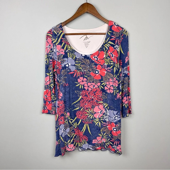 Miraclebody by Miraclesuit Floral Tunic Shapewear Top Size M - Picture 2 of 6
